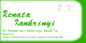 renata kankrinyi business card